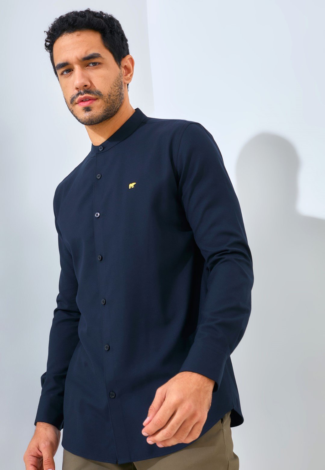 Jack Nicklaus Majestica Kemeja Pria Lengan Panjang Slim Fit Black - Image 2