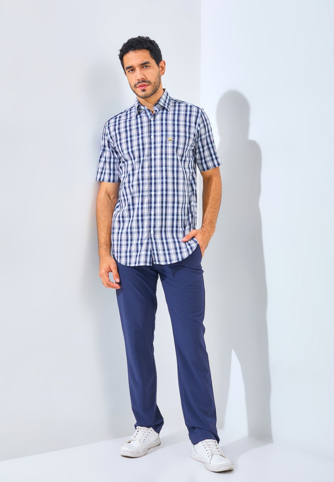 Jack Nicklaus Sperlinga Chelsea Plaid Short Sleeve Navy - Image 4