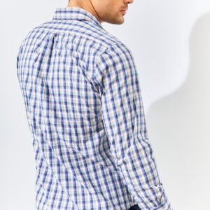 Jack Nicklaus Kerr Savoy Medium Check Long Sleeve Blue Port