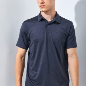 Jack Nicklaus Academy Premium Tonal Two Color Solid Polo Caviar