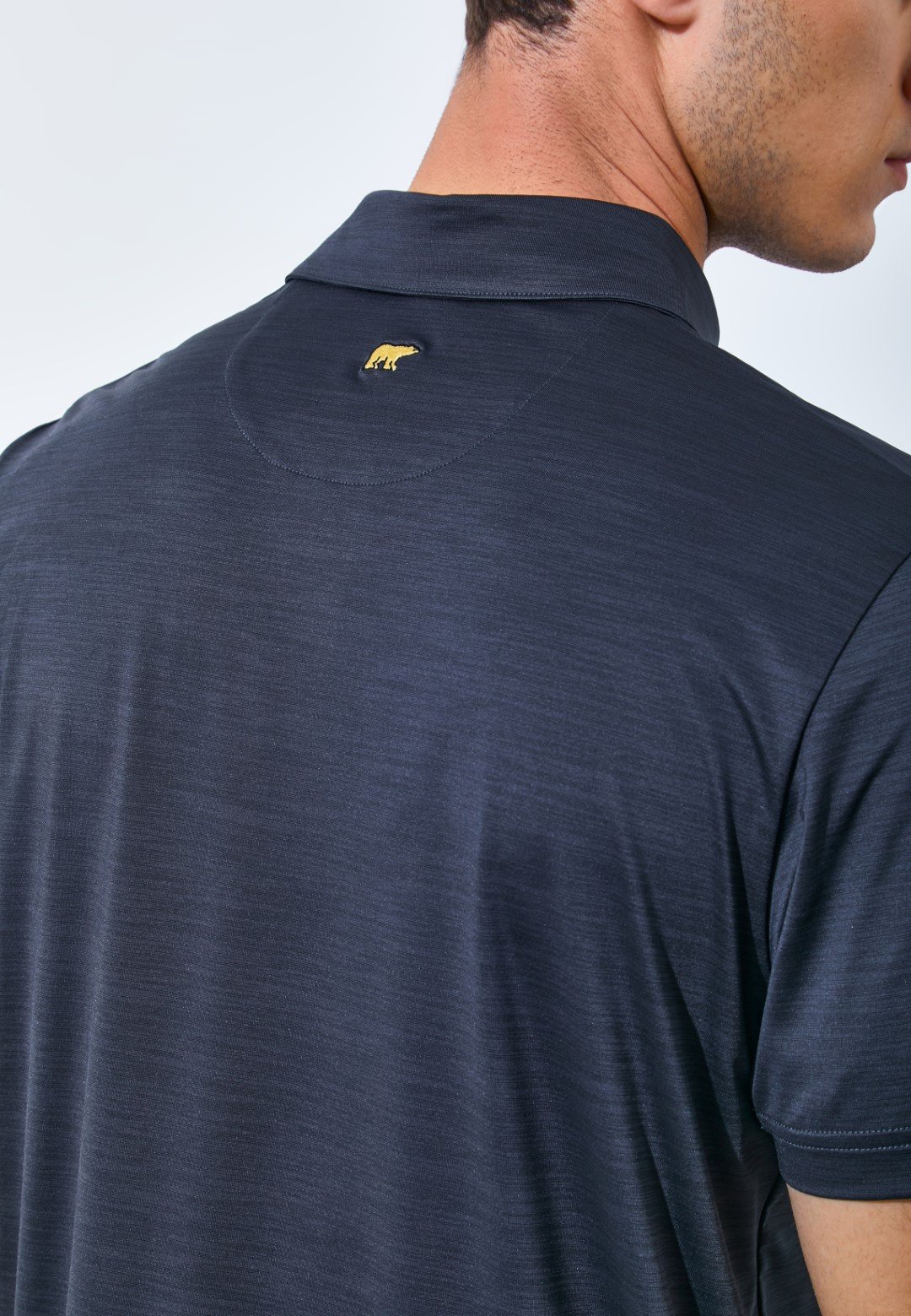 Jack Nicklaus Academy Premium Tonal Two Color Solid Polo Caviar - Image 5