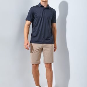 Jack Nicklaus Academy Premium Tonal Two Color Solid Polo Caviar