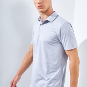 Jack Nicklaus Academy Premium Tonal Two Color Solid Polo Silver Coast