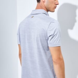 Jack Nicklaus Academy Premium Tonal Two Color Solid Polo Silver Coast