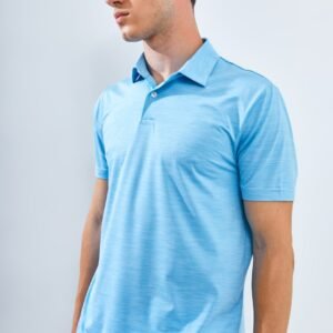 Jack Nicklaus Academy Premium Tonal Two Color Solid Polo Blue Surf