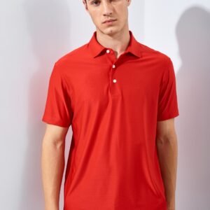 Jack Nicklaus Acapulco Premium Solid Stripe Polo Red Dune