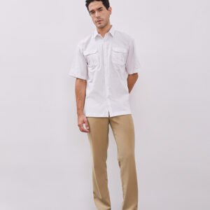 Jobb Alderton Kemeja Pria Lengan Pendek Regular Fit Putih