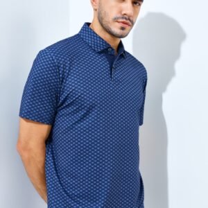 Jack Nicklaus Allsaints Premium Arrowhead Print Polo Classic Navy