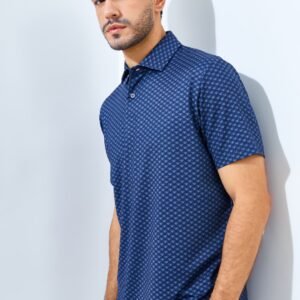 Jack Nicklaus Allsaints Premium Arrowhead Print Polo Classic Navy