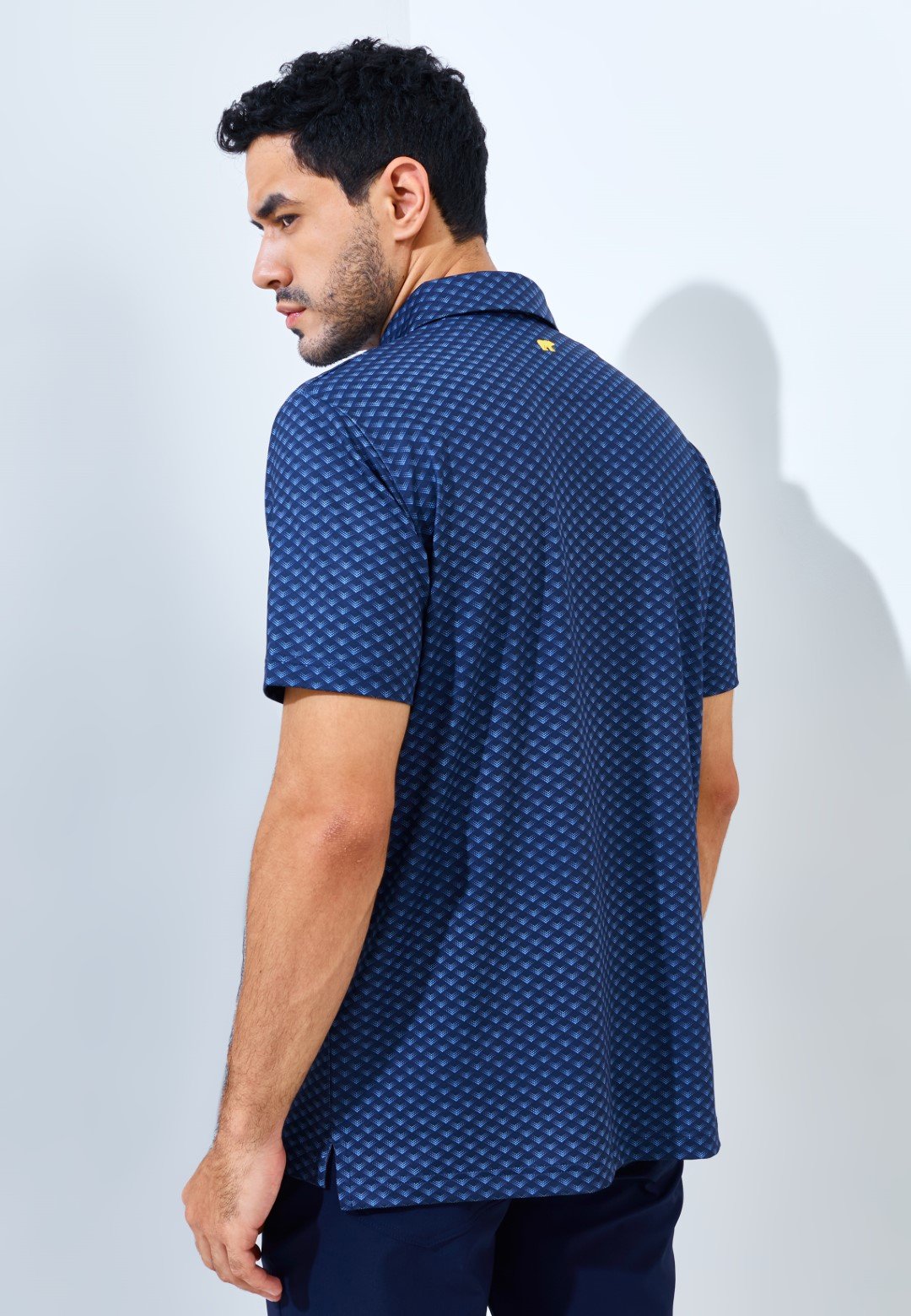 Jack Nicklaus Allsaints Premium Arrowhead Print Polo Classic Navy - Image 6