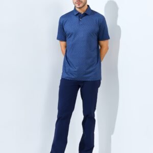 Jack Nicklaus Allsaints Premium Arrowhead Print Polo Classic Navy