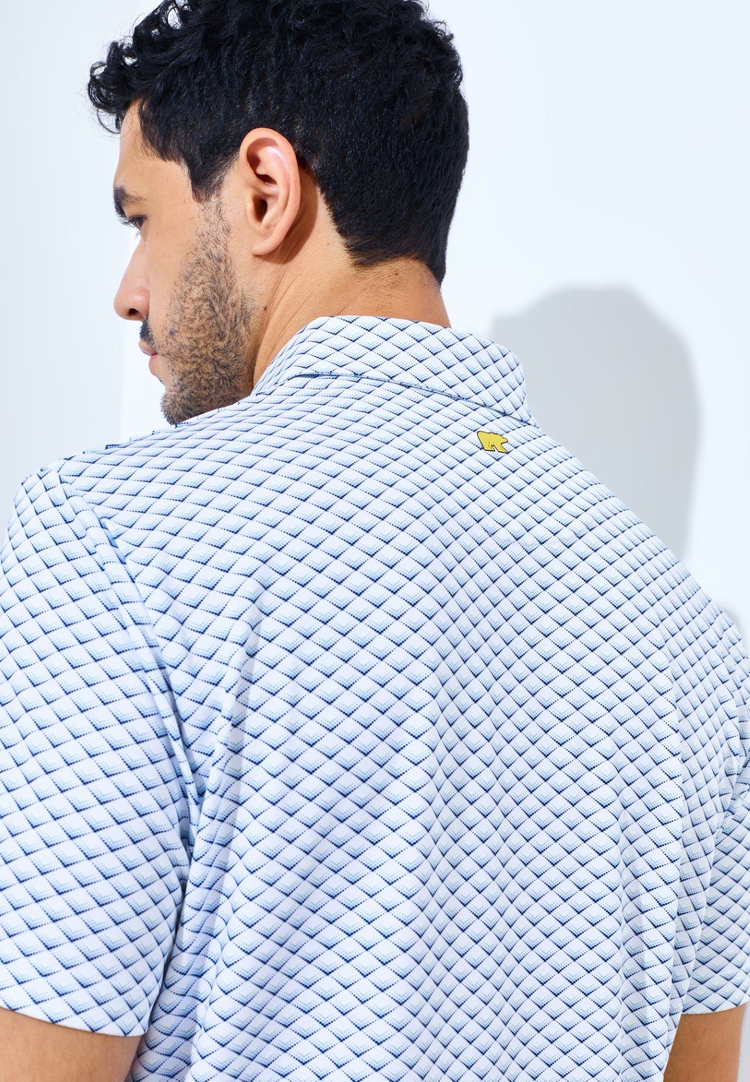 Jack Nicklaus Allsaints Premium Arrowhead Print Polo Bright White - Image 4