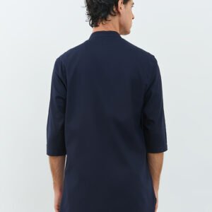 Jobb Arkhan Baju Koko Pria Kurta Lengan Pendek Regular Fit Navy