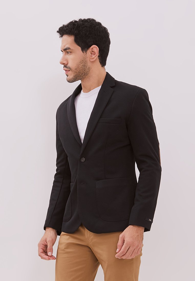 Jobb Aviland-T2 Blazer Pria Slim Fit Dark Hitam - Image 2