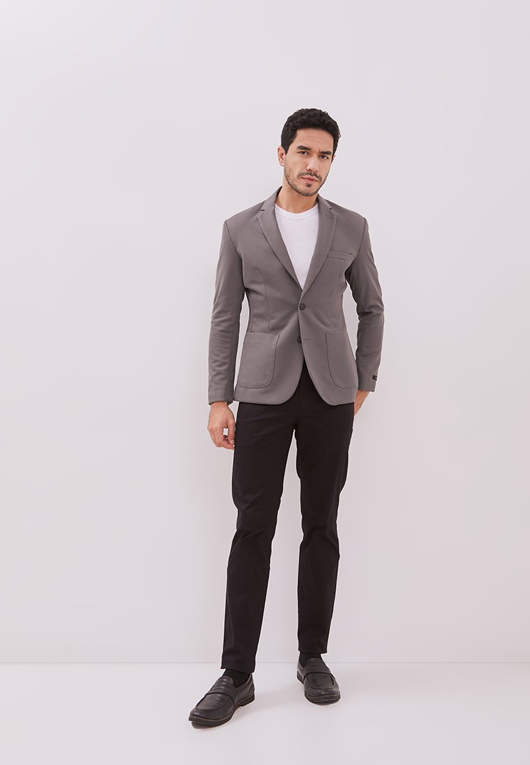 Jobb Aviland-T2 Blazer Pria Slim Fit Dark Grey - Image 4