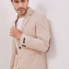 Jobb Aviland-T2 Blazer Pria Slim Fit Beige