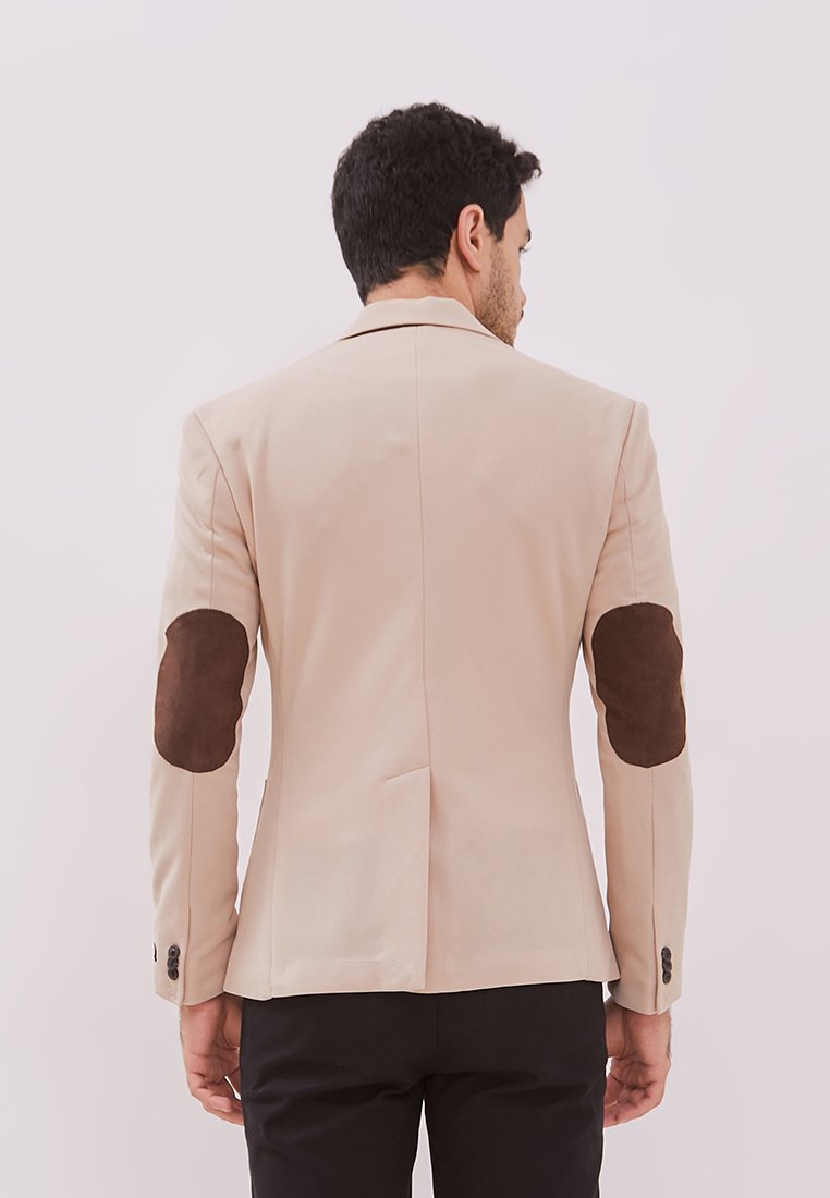 Jobb Aviland-T2 Blazer Pria Slim Fit Beige - Image 3