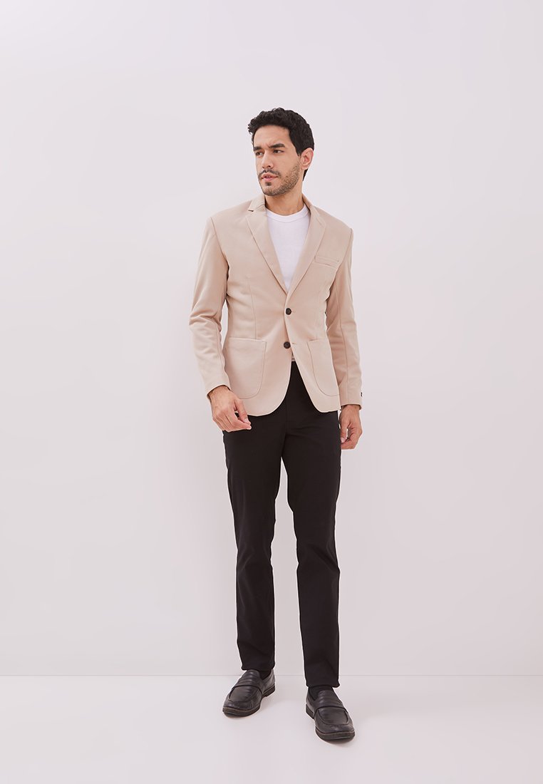 Jobb Aviland-T2 Blazer Pria Slim Fit Beige - Image 4
