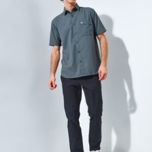 Jack Nicklaus Aymeric Kemeja Pria Lengan Pendek Slim Fit Dark Grey