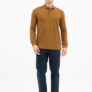 Jack Nicklaus Mezzo Polo Shirt Pria Regular Fit Monument Monk's Brown
