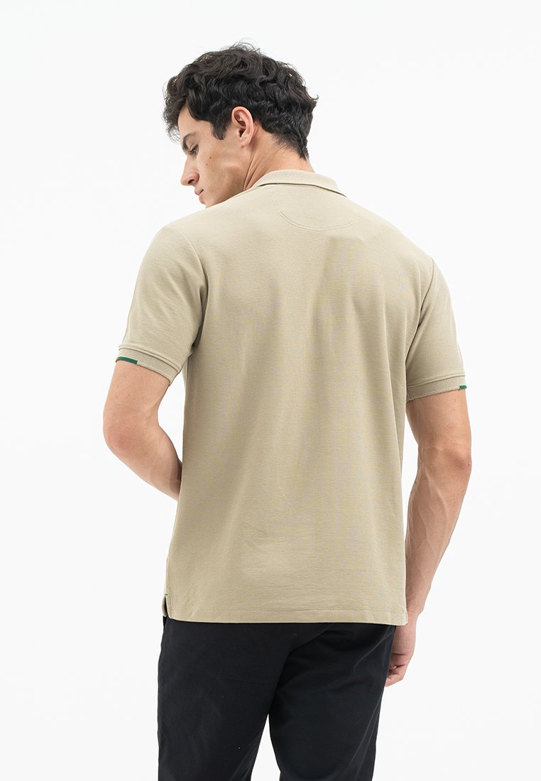 Jack Nicklaus Echo Polo Shirt Pria Regular Fit Sponge Khaki - Image 3