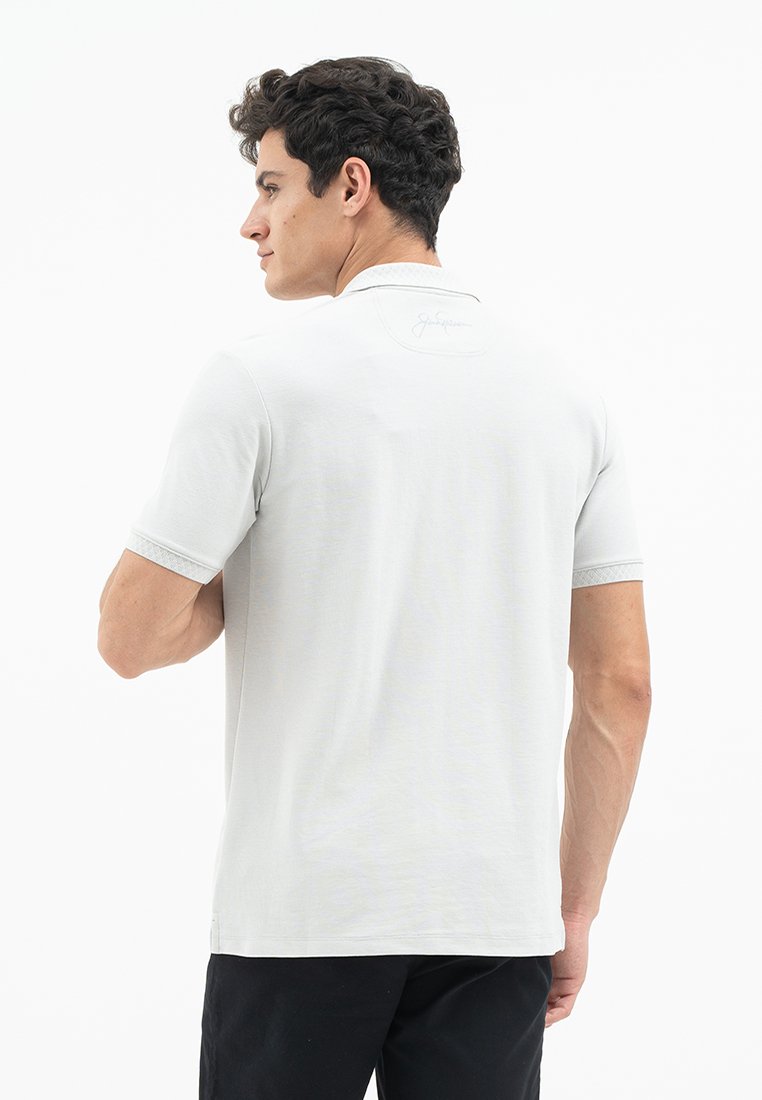 Jack Nicklaus Alpha Polo Shirt Pria Regular Fit Light Grey - Image 3