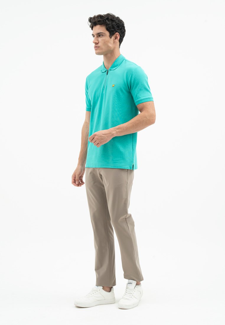 Jack Nicklaus Torrez Polo Shirt Pria Regular Fit Peackok Green - Image 4
