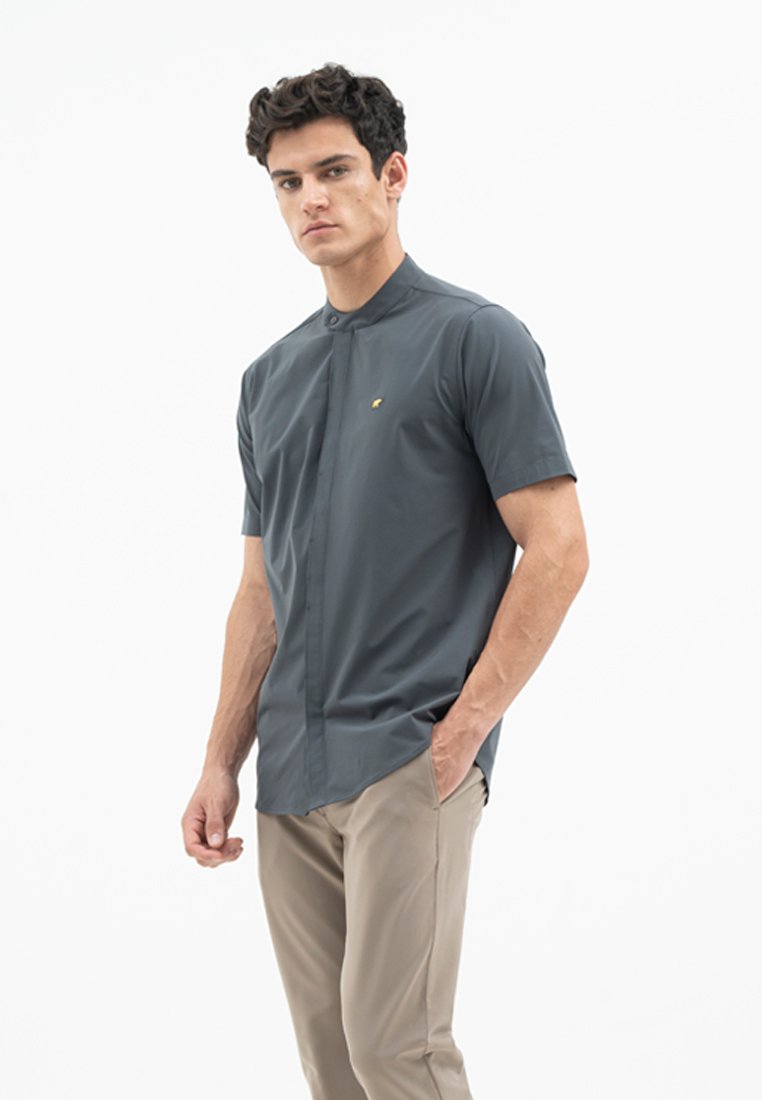 Jack Nicklaus Prestigio Kemeja Pria Lengan Pendek Slim Fit Dark Grey - Image 3