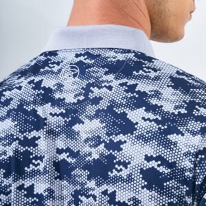 Jack Nicklaus Balboa Premium Mix Print Polo Silver Coast