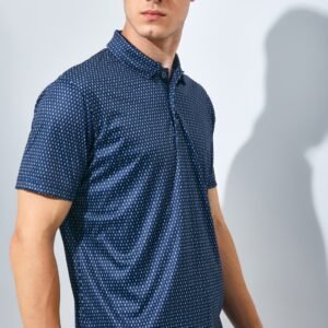 Jack Nicklaus Barrelwood Premium All Over Print Polo Classic Navy