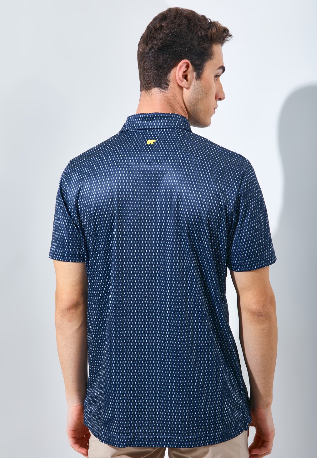 Jack Nicklaus Barrelwood Premium All Over Print Polo Classic Navy - Image 4