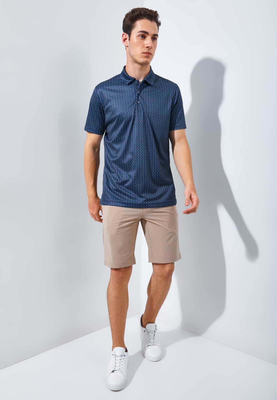 Jack Nicklaus Barrelwood Premium All Over Print Polo Classic Navy - Image 6