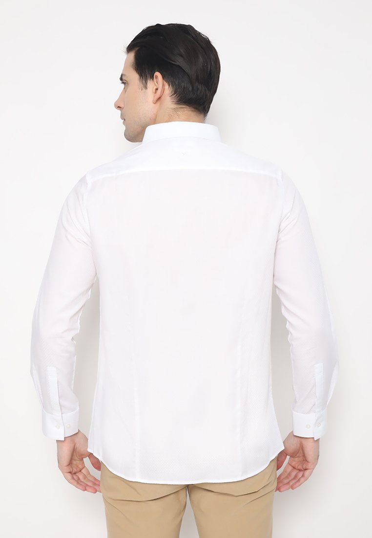 Jobb Bassein Kemeja Pria Lengan Panjang Slim Fit Putih - Image 3