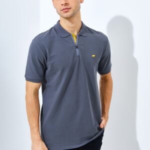 Jack Nicklaus Benedict Polo Shirt Pria Regular Fit Iron Gate