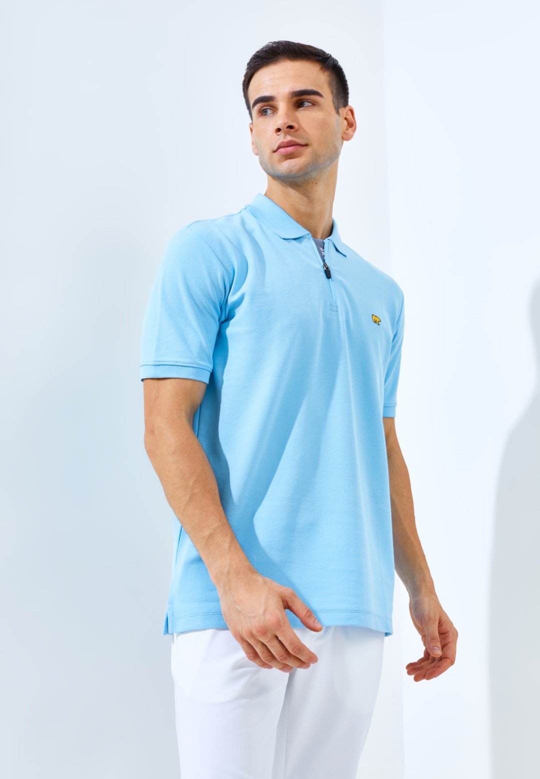 Jack Nicklaus Benedict Polo Shirt Pria Regular Fit Light Blue