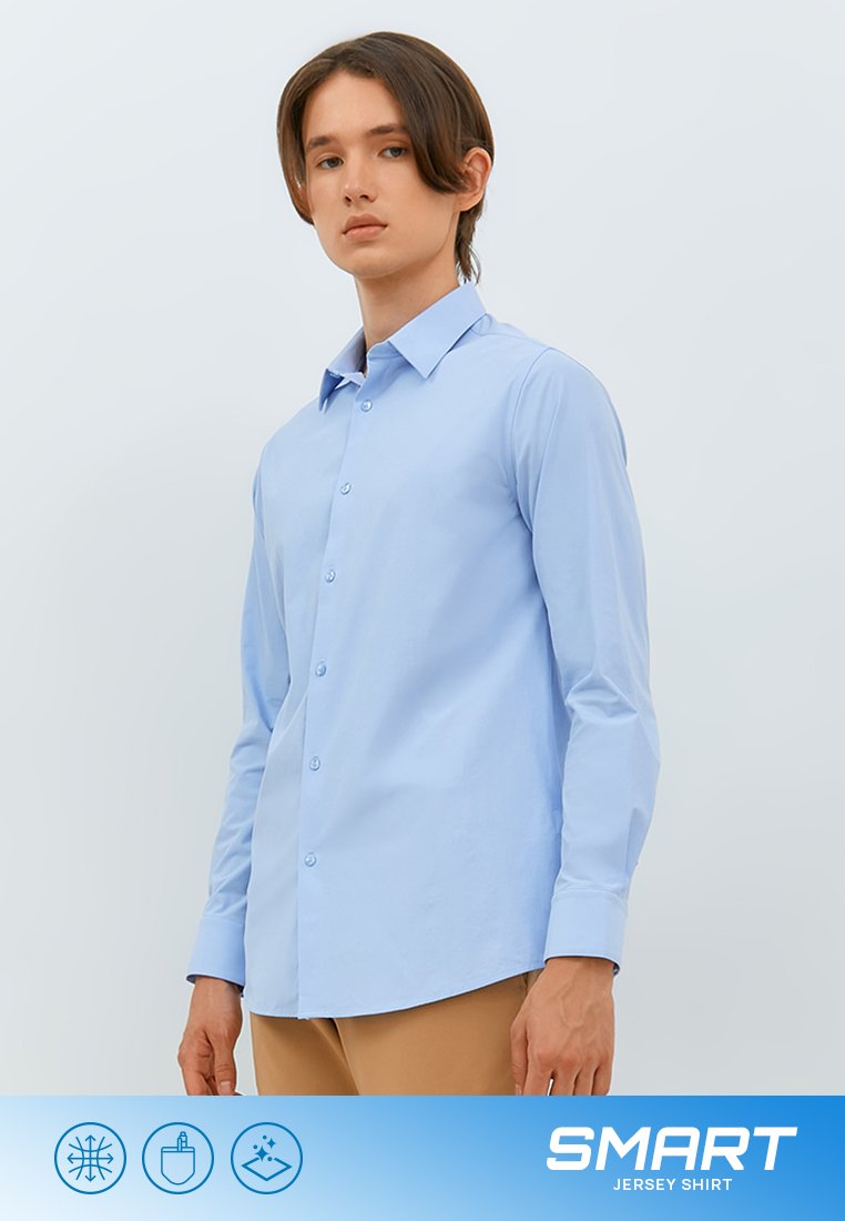 Jobb Beverly Kemeja Pria Lengan Panjang Slim Fit Light Blue