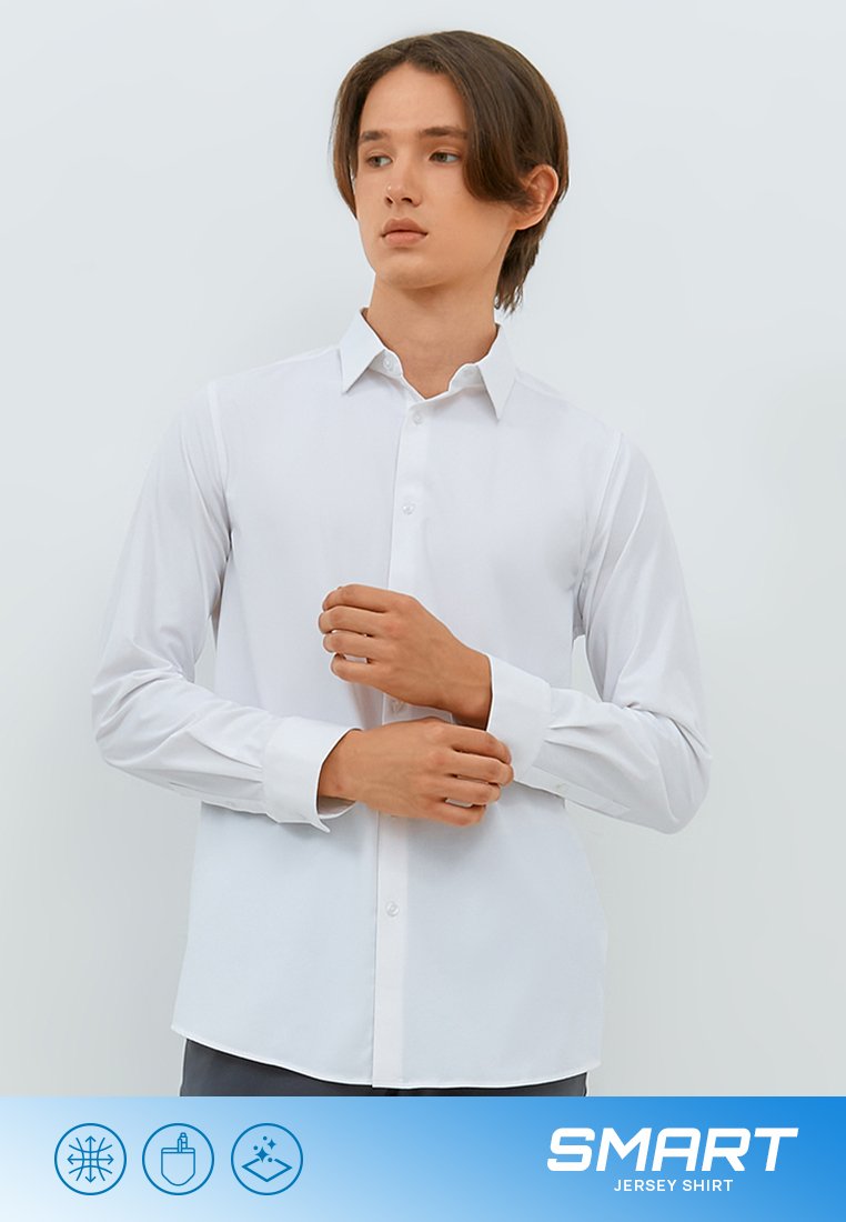 Jobb Beverly Kemeja Pria Lengan Panjang Slim Fit Putih