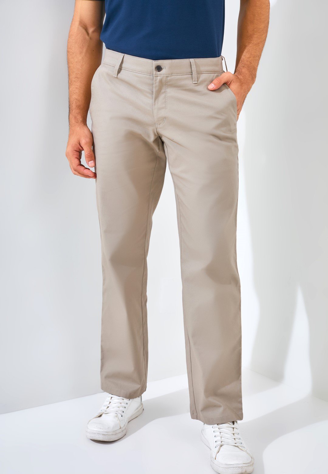 Jack Nicklaus Continent Celana Panjang Pria Regular Fit Camel