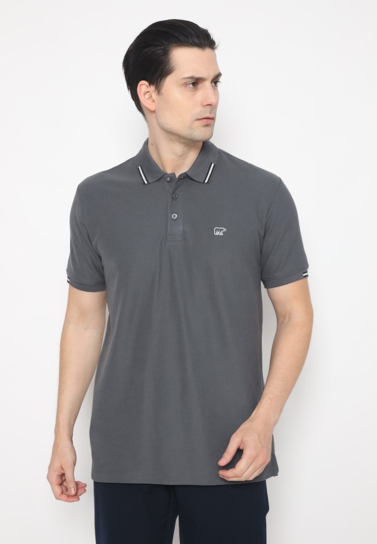 Jack Nicklaus Brave Polo Shirt Pria Regular Fit Iron Gate