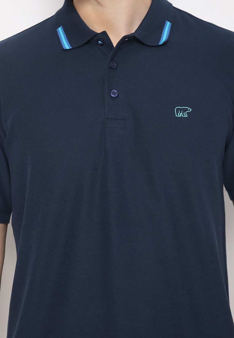 Jack Nicklaus Brave Polo Shirt Pria Regular Fit Navy - Image 5