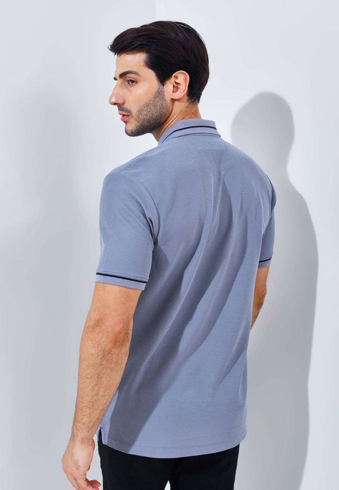 Jack Nicklaus Brehme Polo Shirt Pria Regular Fit Medium Grey - Image 3