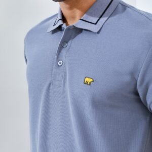 Jack Nicklaus Brehme Polo Shirt Pria Regular Fit Medium Grey