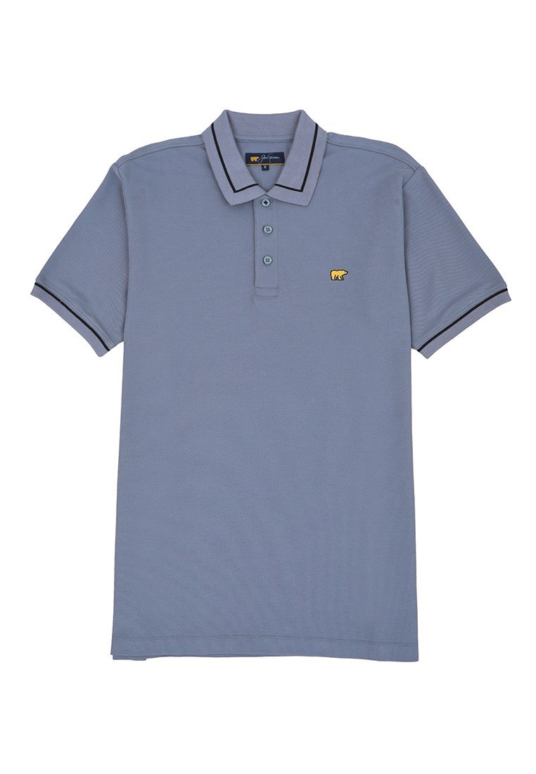 Jack Nicklaus Brehme Polo Shirt Pria Regular Fit Medium Grey - Image 6