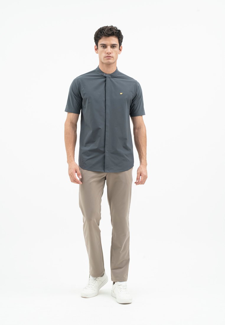 Jack Nicklaus Prestigio Kemeja Pria Lengan Pendek Slim Fit Dark Grey - Image 5