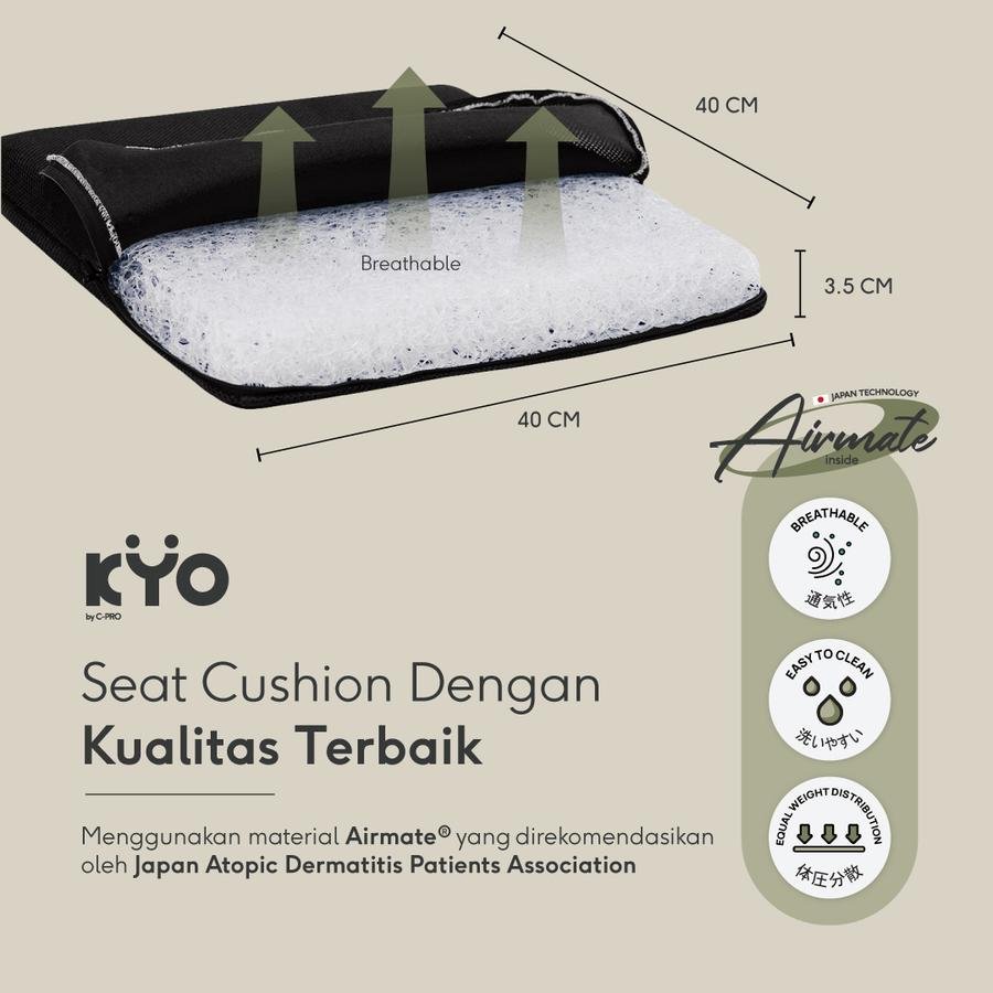 KYO Knot Your Ordinary Kai Airmate Seat Cushion / Bantal Duduk / Alas Duduk / Alas Kursi - Image 3