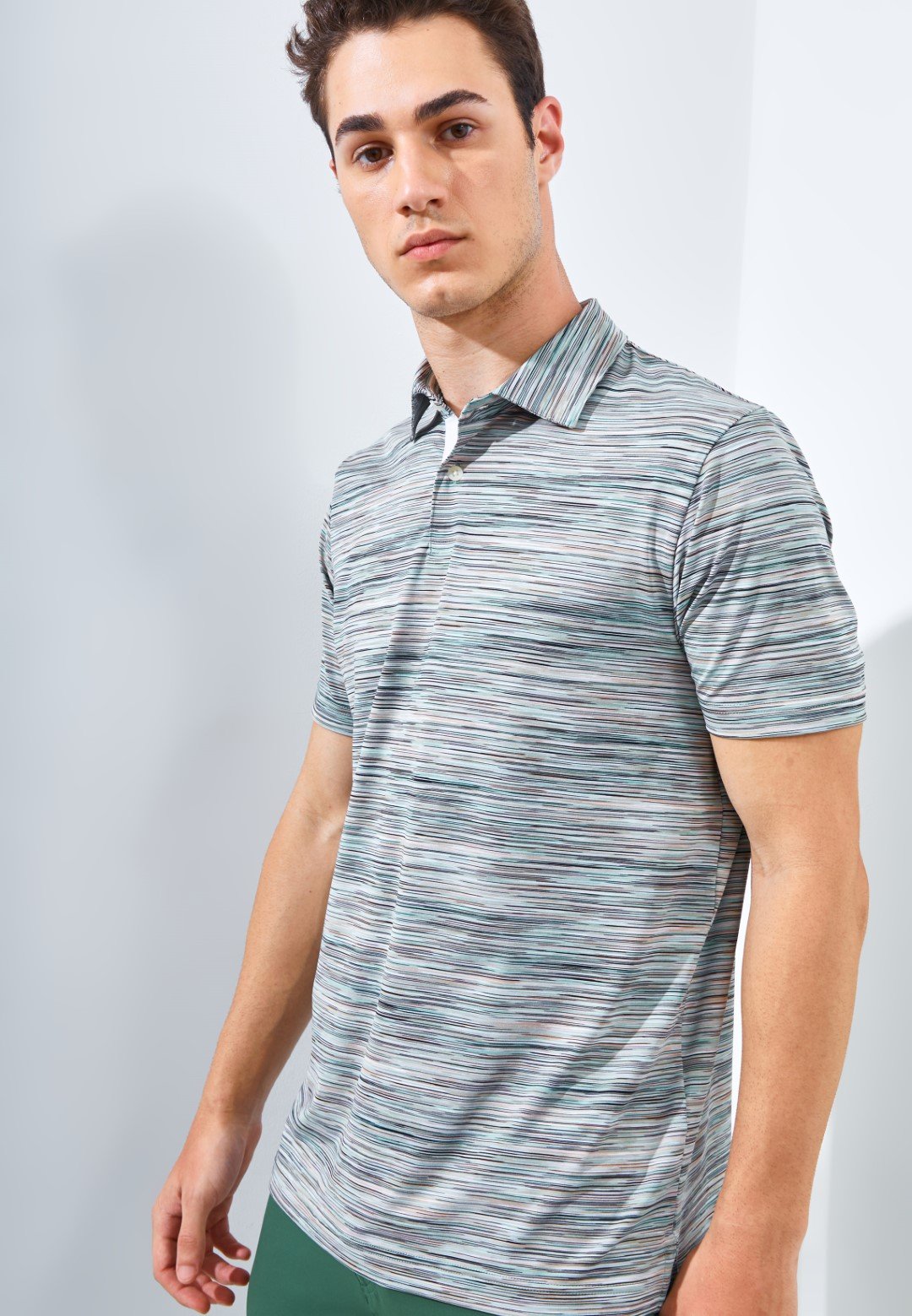 Jack Nicklaus Caesars Premium Space Dye Polo Green Shore - Image 2