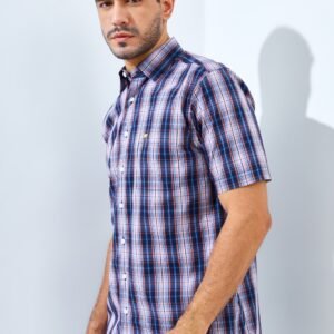 Jack Nicklaus Causeway Premium men's shirt Winslow Plaid Classic Navy