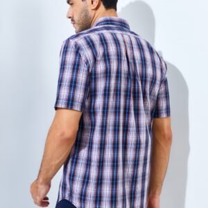 Jack Nicklaus Causeway Premium men's shirt Winslow Plaid Classic Navy