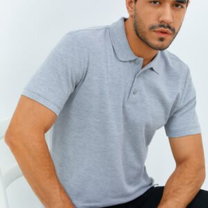 Jobb Galvin Polo Shirt Pria Lengan Pendek Slim Fit Light Grey