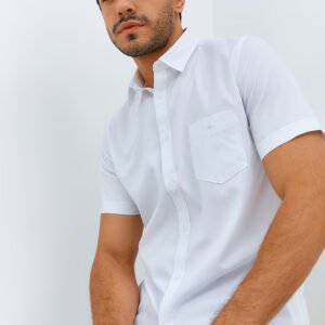 Jobb Perkins Kemeja Pria Lengan Pendek Slim Fit White